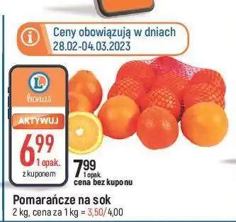 E.Leclerc Pomarańcze na sok oferta