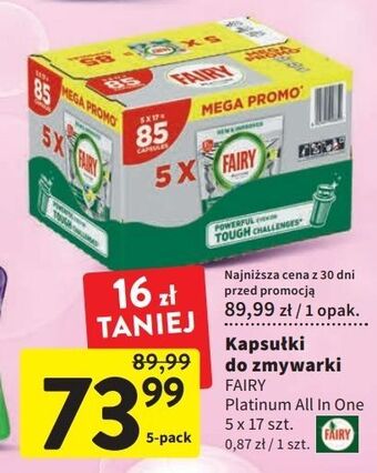 Intermarche Tabletki do zmywarek lemon fairy platinum oferta