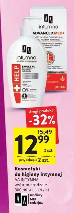 Intermarche Płyn do higieny intymnej advanced med aa intymna oferta