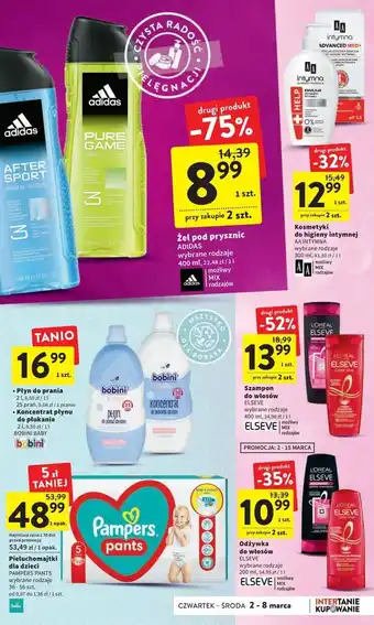 Intermarche Żel pod prysznic adidas men pure game oferta