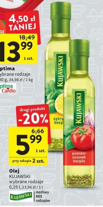 Intermarche Olej cytryna bazylia kujawski ze smakiem oferta