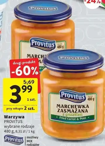 Intermarche Marchewka zasmażana z groszkiem provitus oferta