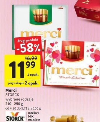 Intermarche Bombonierka zielona storck merci oferta