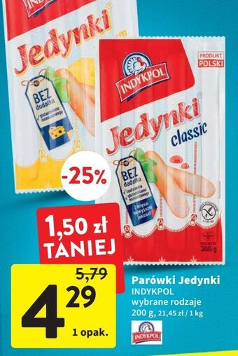 Intermarche Parówki z serem indykpol jedynki oferta