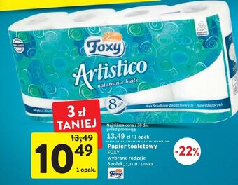 Intermarche Papier toaletowy biały foxy artistico oferta