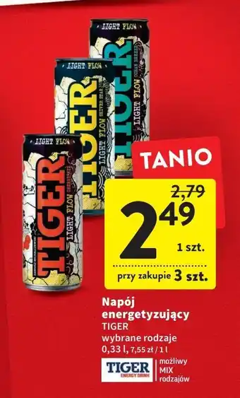 Intermarche Napój light flow mix tiger energy drink oferta