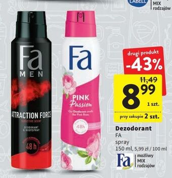 Intermarche Dezodorant fa pink passion oferta