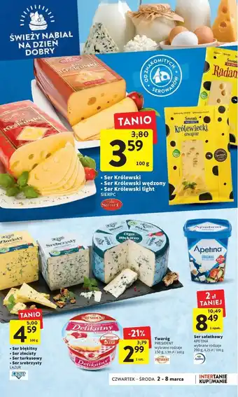 Intermarche Ser królewski wędzony sierpc oferta