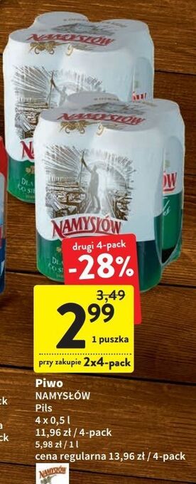 Intermarche Piwo namysłów pils oferta