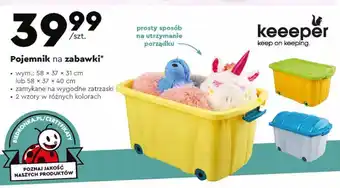 Biedronka Pojemnik na zabawki 58 x 37 31 cm keeeper oferta