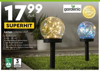 Biedronka Lampa solarna 12 diod led gardenic oferta