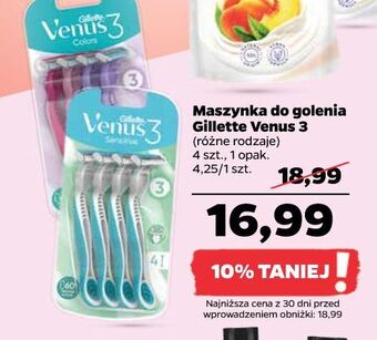 Netto Maszynki do golenia gillette venus 3 sensitive oferta
