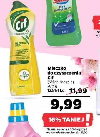 Netto Mleczko do czyszczenia z mikrokryształkami lemon cif cream oferta