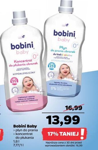 Netto Koncentrat do płukania ubranek niemowlęcych i dziecięcych bobini baby oferta