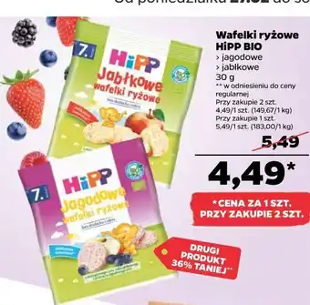 Netto Jabłkowe wafelki ryżowe hipp oferta