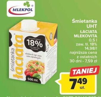 Carrefour Śmietanka 18 % łaciata oferta