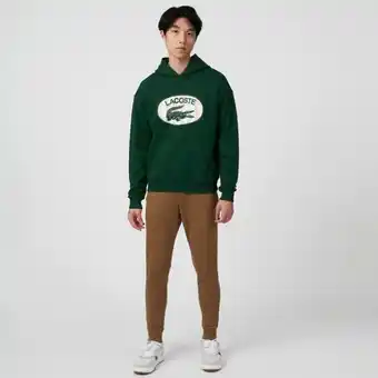 Lacoste Lacoste męska bluza z kapturem i monogramem loose fit oferta