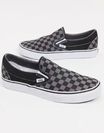 Vans classic – slip-on – czarno-szare buty sportowe w szachownicę