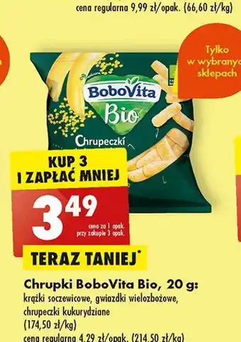 Biedronka Krążki soczewicowe pysznie kukurydziane bobovita mniam bio oferta
