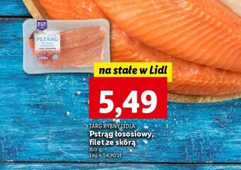 Lidl Pstrąg łososiowy filet ze skórą targ rybny lidla oferta