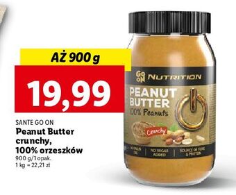 Lidl Masło orzechowe crunchy sante go on! nutrition oferta