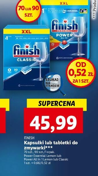 Lidl Tabletki do zmywarek lemon finish all in 1 oferta