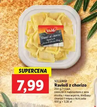 Lidl Ravioli z serem ricotta i mascarpone sol&mar oferta