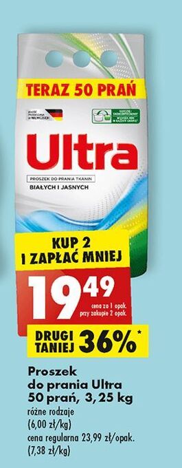 Biedronka Proszek do prania białych i jasnych ultra oferta