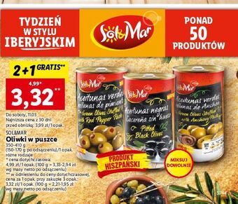 Lidl Oliwki czarne bez pestek sol&mar oferta