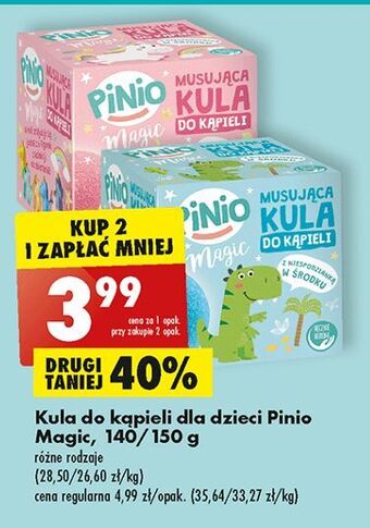 Biedronka Kula musująca do kąpieli z zabawką jednorożec pinio magic oferta
