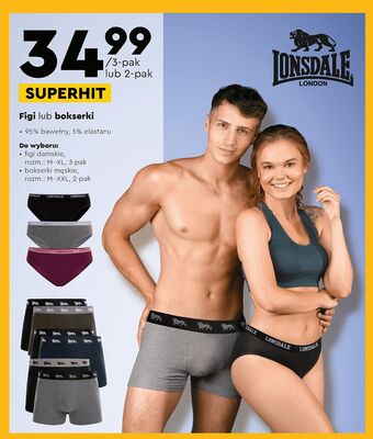 Biedronka Figi damskie m-xl lonsdale oferta