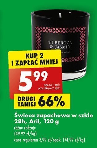 Biedronka Świeca zapachowa tuberoza & jaśmin aril oferta