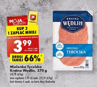 Biedronka Kraina Wędlin Mielonka tyrolska 270g oferta