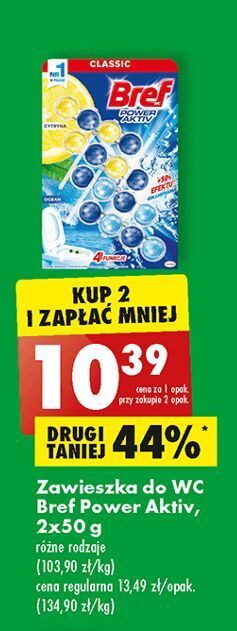 Biedronka Kostka do wc 4 function lemon + ocean bref power aktiv oferta