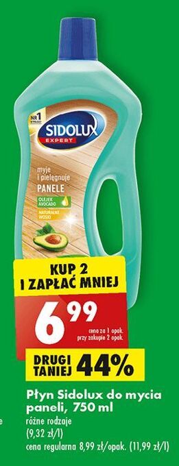 Biedronka Płyn do mycia paneli z olejkiem awokado sidolux expert oferta