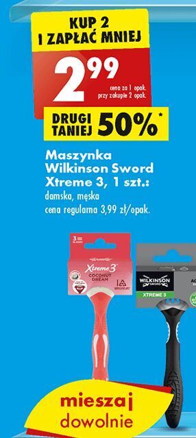 Biedronka Maszynka do golenia wilkinson xtreme 3 beauty oferta