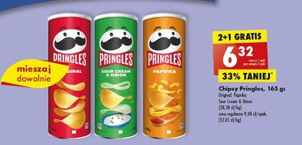 Biedronka Chipsy sour cream-onion pringles oferta