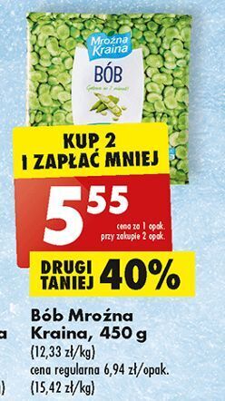 Biedronka Bób mrożony mroźna kraina oferta