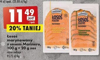 Biedronka Marinero Łosoś z pieprzem i sosem musztardowo- miodowym 100g + 20g sos oferta