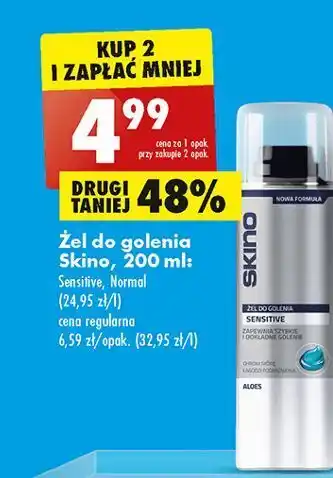 Biedronka Żel do golenia normal skino oferta
