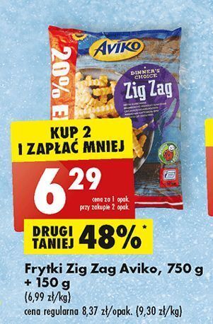 Biedronka Frytki karbowane aviko zig zag oferta