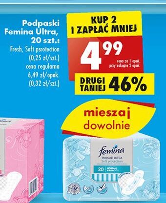 Biedronka Podpaski fresh femina ultra oferta