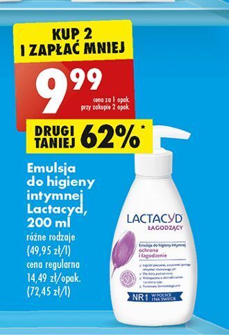 Biedronka Emulsja do higieny intymnej łagodząca lactacyd femina oferta