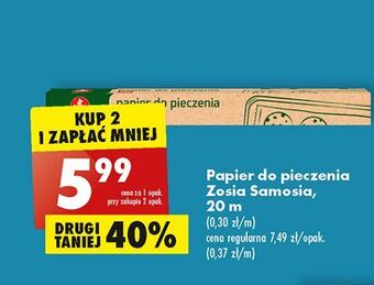 Biedronka Papier do pieczenia 20 m zosia samosia oferta