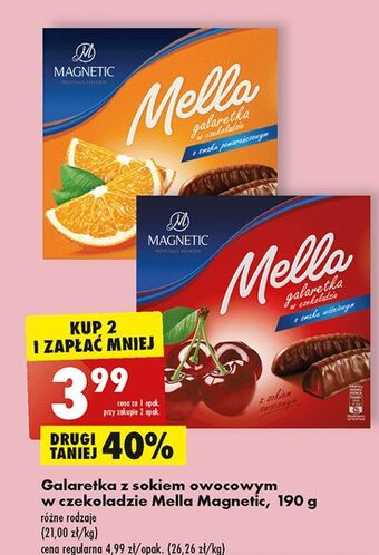 Biedronka Galaretka w czekoladzie pomarańczowa magnetic mella oferta