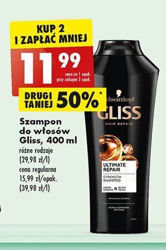Biedronka Szampon do włosów gliss kur ultimate repair oferta