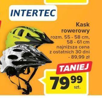 Carrefour Kask rowerowy rozm. 55-58 cm intertec oferta
