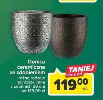 Carrefour Donica ceramiczna ze zdobieniem oferta