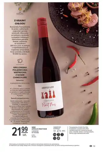Carrefour Wino artellio pinot noir oferta