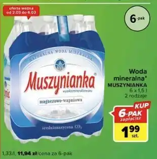 Carrefour Express Woda lekko gazowana muszynianka oferta